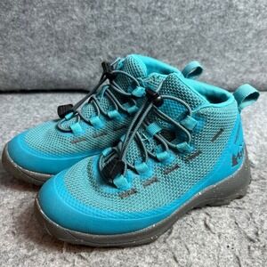 REI Co-op Kids Rocky Ridge Waterproof Hiking Boots Blue Bundgee Closure Size 1Y
